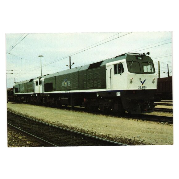 Postcard Diesel Locomotive 319 246 5 Train Alsthom Spain 1991 Railway Vintage - Picture 1 of 2